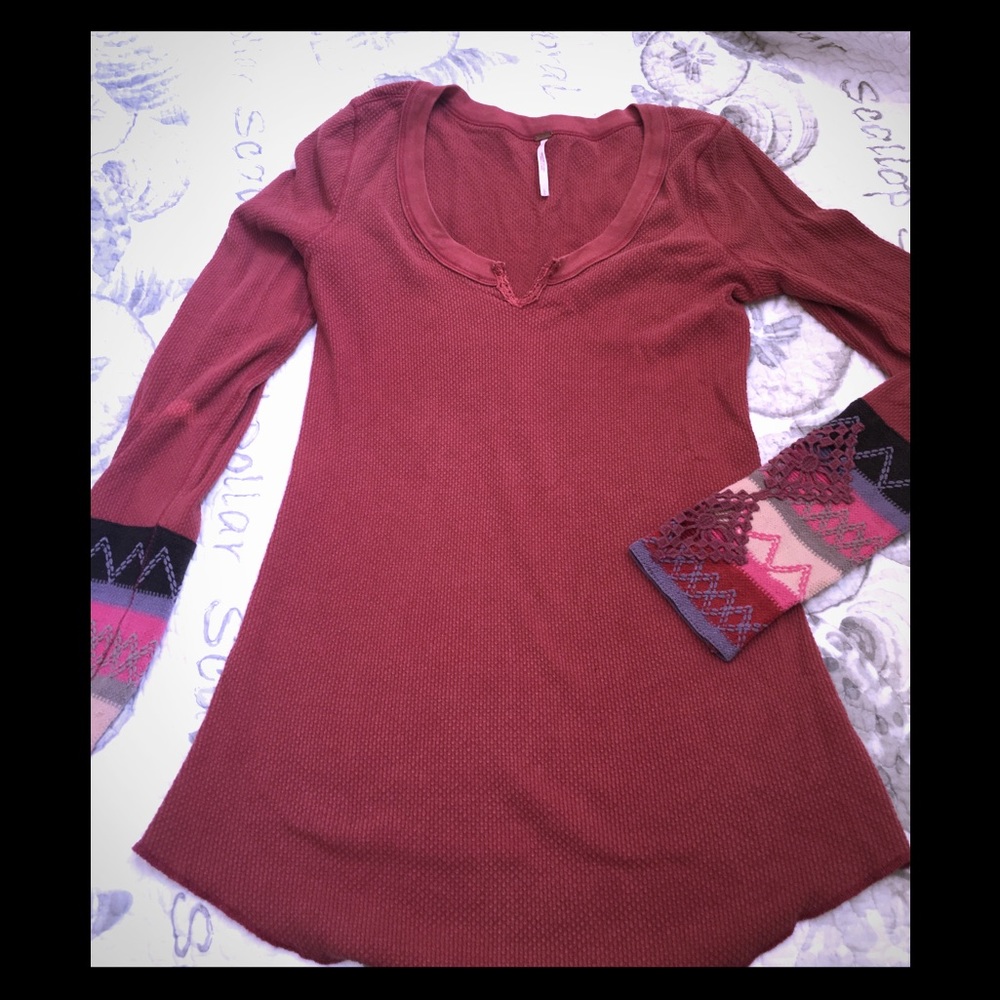 Free People Thermal knit top